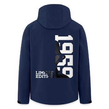 ÉDITION LIMITÉE 67E ANNIVERSAIRE 1959 - Veste softshell homme en polyester recyclé Stanley/Stella - marine - Dos - AI Model Male 185 light (185cm)