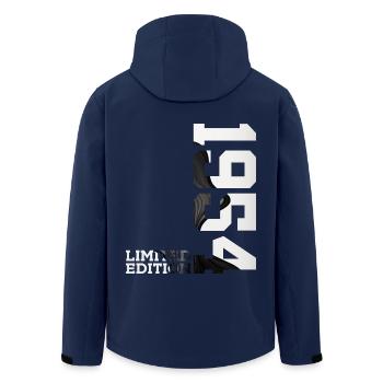 ÉDITION LIMITÉE 72E ANNIVERSAIRE 1954 - Veste softshell homme en polyester recyclé Stanley/Stella - marine - Dos - AI Model Male 185 light (185cm)