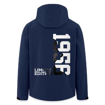 LIMITED EDITION 1956 70TH BIRTHDAY - Men’s Recycled Softshell Jacket by Stanley/Stella - navy - Back - AI Model Male 185 light (185cm)