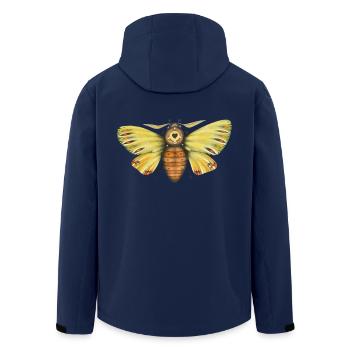 Fat moth - Men’s Recycled Softshell Jacket by Stanley/Stella - navy - Back - AI Model Male 185 light (185cm)