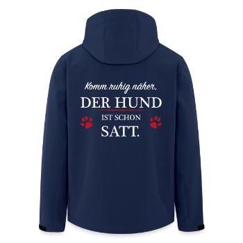 Hund / Hunde / Tiere Lustige Sprüche - Recycelte Männer Softshell-Jacke von Stanley/Stella - Navy - Hinten - AI Model Male 185 light (185cm)