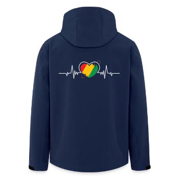 Battement de cœur de la liberté Mois de l’histoire des Noirs - Veste softshell homme en polyester recyclé Stanley/Stella - marine - Dos - AI Model Male 185 light (185cm)
