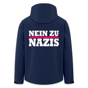 Nein zu nazis - Recycelte Männer Softshell-Jacke von Stanley/Stella - Navy - Hinten - AI Model Male 185 light (185cm)