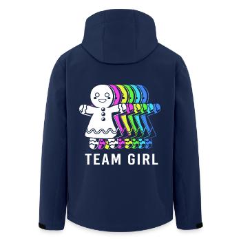 Team Girl Weihnachten - Recycelte Männer Softshell-Jacke von Stanley/Stella - Navy - Hinten - AI Model Male 185 light (185cm)