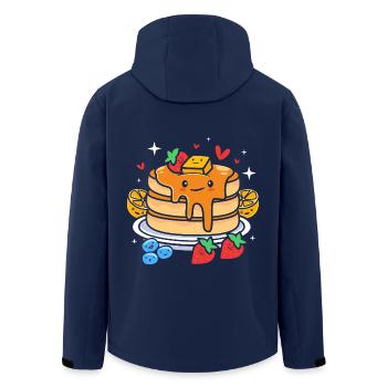 Pfannkuchen - Recycelte Männer Softshell-Jacke von Stanley/Stella - Navy - Hinten - AI Model Male 185 light (185cm)