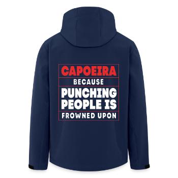 Capoeira - Recycelte Männer Softshell-Jacke von Stanley/Stella - Navy - Hinten - AI Model Male 185 light (185cm)