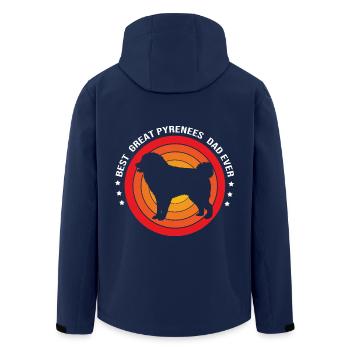 Pyrenean Dog - Men’s Recycled Softshell Jacket by Stanley/Stella - navy - Back - AI Model Male 185 light (185cm)