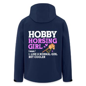 Hobby Horse Hobby Horsing Hobbyhorsing - Men’s Recycled Softshell Jacket by Stanley/Stella - navy - Back - AI Model Male 185 light (185cm)