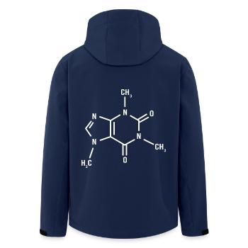 Chemistry Science Physics Laboratory Structural Formula - Men’s Recycled Softshell Jacket by Stanley/Stella - navy - Back - AI Model Male 185 light (185cm)