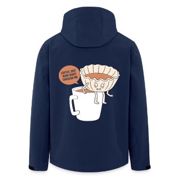 Kaffee Koffein Barista Espresso - Recycelte Männer Softshell-Jacke von Stanley/Stella - Navy - Hinten - AI Model Male 185 light (185cm)