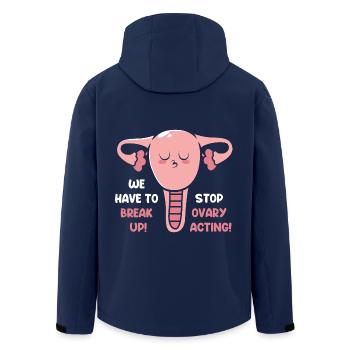 Hysterectomy uterus uterus ovary - Men’s Recycled Softshell Jacket by Stanley/Stella - navy - Back - AI Model Male 185 light (185cm)