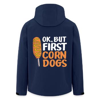 Corn Dog - Recycelte Männer Softshell-Jacke von Stanley/Stella - Navy - Hinten - AI Model Male 185 light (185cm)