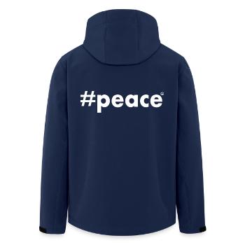 Peace - Men’s Recycled Softshell Jacket by Stanley/Stella - navy - Back - AI Model Male 185 light (185cm)