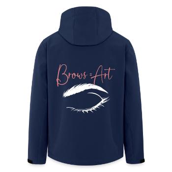 Microblading Makeup Cosmetic Beautician - Men’s Recycled Softshell Jacket by Stanley/Stella - navy - Back - AI Model Male 185 light (185cm)