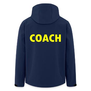 Coach - Recycelte Männer Softshell-Jacke von Stanley/Stella - Navy - Hinten - AI Model Male 185 light (185cm)