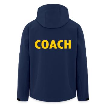 Coach - Recycelte Männer Softshell-Jacke von Stanley/Stella - Navy - Hinten - AI Model Male 185 light (185cm)