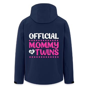 Twin Mom Twins Mom Gift - Men’s Recycled Softshell Jacket by Stanley/Stella - navy - Back - AI Model Male 185 light (185cm)