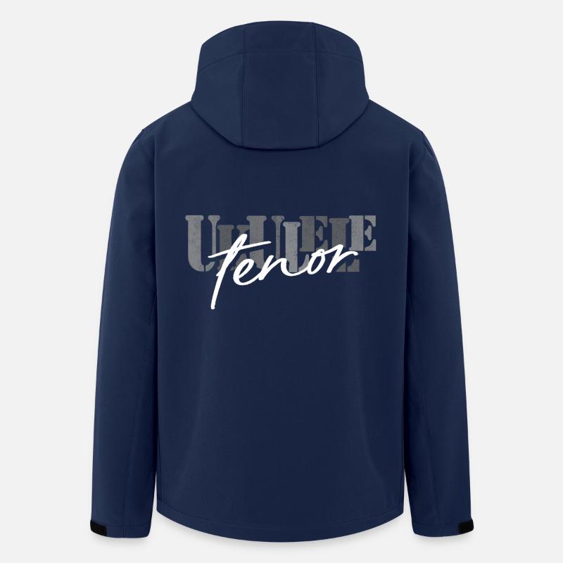 Tenor Ukulele schwarz weiß - Recycelte Männer Softshell-Jacke von Stanley/Stella - Navy