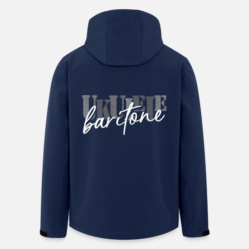 Baritone ukulele schwarz weiß - Recycelte Männer Softshell-Jacke von Stanley/Stella - Navy