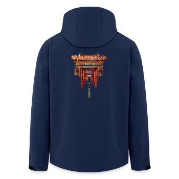 Chinesisch_Architektur_Jingyao1420_Forbidden City - Recycelte Männer Softshell-Jacke von Stanley/Stella - Navy - Hinten - AI Model Male 185 light (185cm)