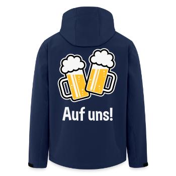 XEinHochAufUns (NEG / 3) - Recycelte Männer Softshell-Jacke von Stanley/Stella - Navy - Hinten - AI Model Male 185 light (185cm)