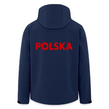 Pologne - Veste softshell homme en polyester recyclé Stanley/Stella - marine - Dos - AI Model Male 185 light (185cm)
