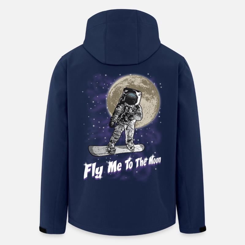 Mond Snowboarder - Recycelte Männer Softshell-Jacke von Stanley/Stella - Navy