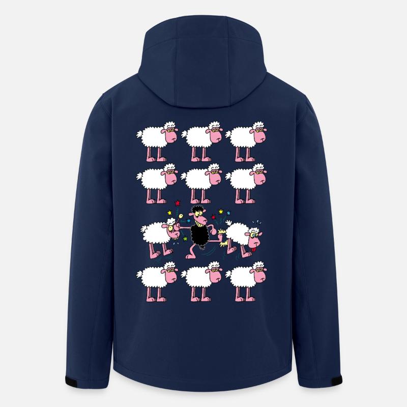 Die Rebellion der schwarzen Schafe - Recycelte Männer Softshell-Jacke von Stanley/Stella - Navy