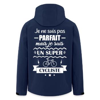 Super-Radfahrer - Recycelte Männer Softshell-Jacke von Stanley/Stella - Navy - Hinten - AI Model Male 185 light (185cm)