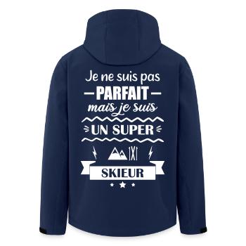 Super Skifahrer Winter Berg - Recycelte Männer Softshell-Jacke von Stanley/Stella - Navy - Hinten - AI Model Male 185 light (185cm)
