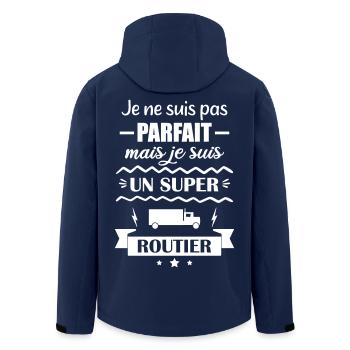 Super-Truck-Fahrer - Recycelte Männer Softshell-Jacke von Stanley/Stella - Navy - Hinten - AI Model Male 185 light (185cm)