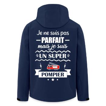 Super Firefighter Fire Hero Feuerwehrauto - Recycelte Männer Softshell-Jacke von Stanley/Stella - Navy - Hinten - AI Model Male 185 light (185cm)