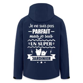 Nicht perfekt, aber toller Gärtner - Recycelte Männer Softshell-Jacke von Stanley/Stella - Navy - Hinten - AI Model Male 185 light (185cm)