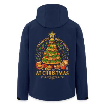 Calories Don’t Count Xmas Burger Tree - Recycelte Männer Softshell-Jacke von Stanley/Stella - Navy - Hinten - AI Model Male 185 light (185cm)