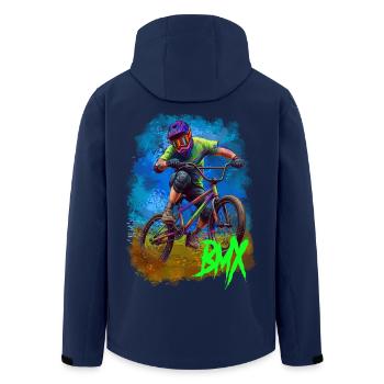 BMX  - Recycelte Männer Softshell-Jacke von Stanley/Stella - Navy - Hinten - AI Model Male 185 light (185cm)