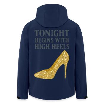 Glitter High Heels – Tonight begins with... - Men’s Recycled Softshell Jacket by Stanley/Stella - navy - Back - AI Model Male 185 light (185cm)