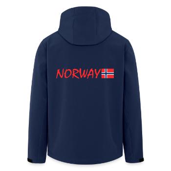 Norwegen - Recycelte Männer Softshell-Jacke von Stanley/Stella - Navy - Hinten - AI Model Male 185 light (185cm)