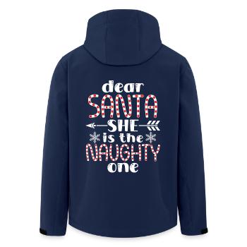 Cher Père Noël, elle est la coquine drôle de Noël - Veste softshell homme en polyester recyclé Stanley/Stella - marine - Dos - AI Model Male 185 light (185cm)