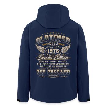 Oldtimer Baujahr 1976 Jahrgang Geburtstag Geschenk - Recycelte Männer Softshell-Jacke von Stanley/Stella - Navy - Hinten - AI Model Male 185 light (185cm)