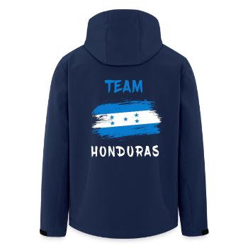 Honduras Team Flaggen Design - Recycelte Männer Softshell-Jacke von Stanley/Stella - Navy - Hinten - AI Model Male 185 light (185cm)