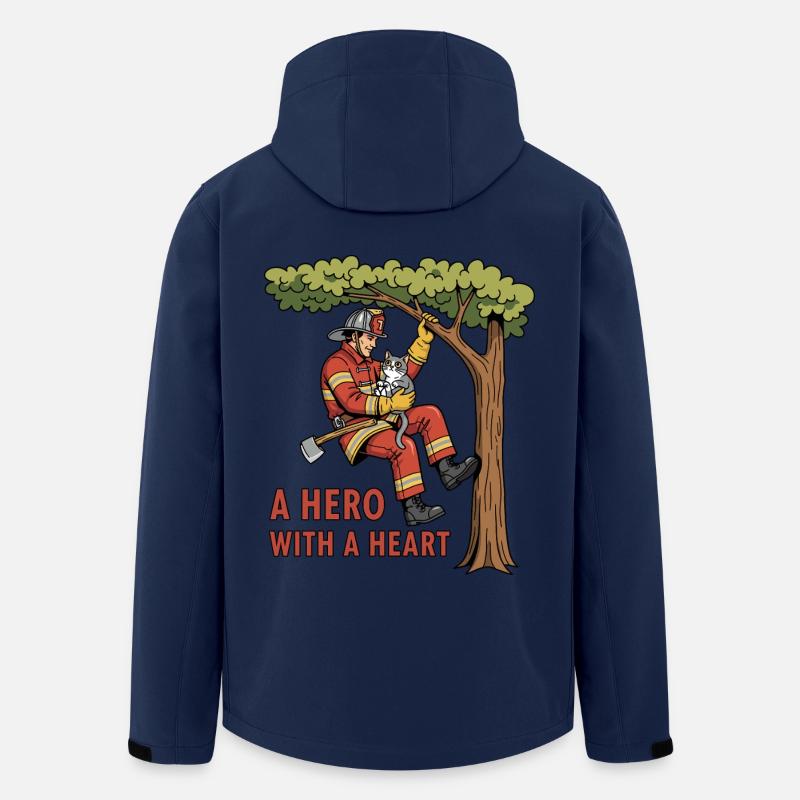 A Hero with a Heart - Men’s Recycled Softshell Jacket by Stanley/Stella - navy