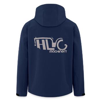 HLG Maschinen Grau - Recycelte Männer Softshell-Jacke von Stanley/Stella - Navy - Hinten - AI Model Male 185 light (185cm)