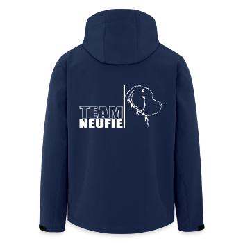 TEAM Neufie Dog Dog Newfoundland Wilsigns - Men’s Recycled Softshell Jacket by Stanley/Stella - navy - Back - AI Model Male 185 light (185cm)