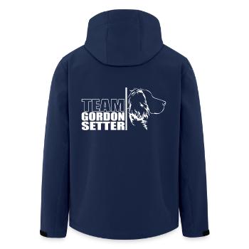 TEAM Gordon Setter Dogs Dog Hunting Dogs Wilsigns - Men’s Recycled Softshell Jacket by Stanley/Stella - navy - Back - AI Model Male 185 light (185cm)