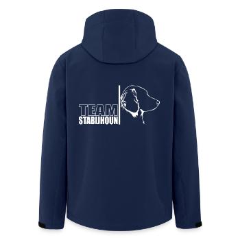 TEAM Stabijhoun Chien Chien Stabij Wilsigns - Veste softshell homme en polyester recyclé Stanley/Stella - marine - Dos - AI Model Male 185 light (185cm)