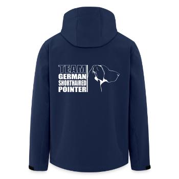 TEAM German Shorthaired Pointer Dogs Wilsigns - Men’s Recycled Softshell Jacket by Stanley/Stella - navy - Back - AI Model Male 185 light (185cm)