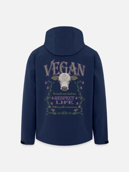 VEGAN - RESPECT LIFE - Recycelte Männer Softshell-Jacke von Stanley/Stella - Navy