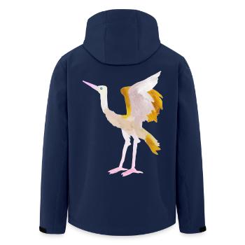 Kranich - Recycelte Männer Softshell-Jacke von Stanley/Stella - Navy - Hinten - AI Model Male 185 light (185cm)