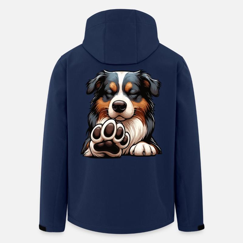 Berger australien Aussie Aussie Propriétaires Aussies - Veste softshell homme en polyester recyclé Stanley/Stella - marine
