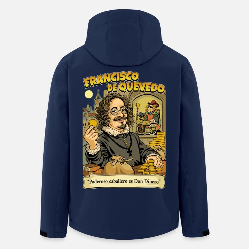 Francisco de Quevedo - Men’s Recycled Softshell Jacket by Stanley/Stella - navy